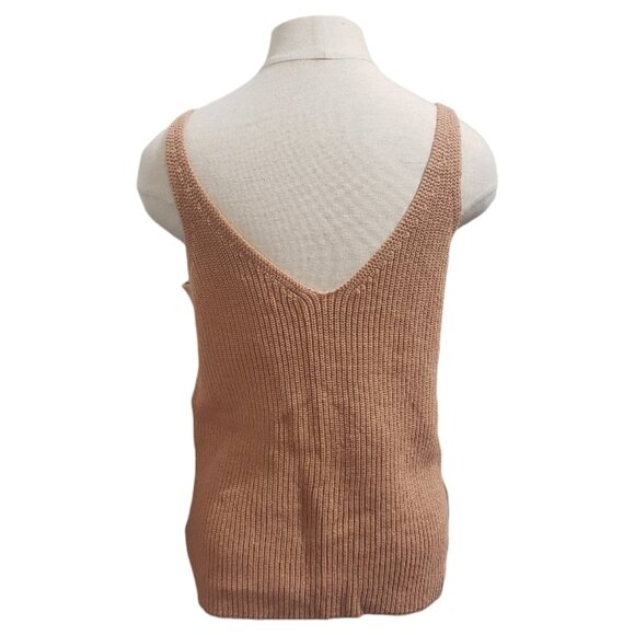 CT1910 The Drop Camel Color Sweater Tank Top S - Picture 3 of 5